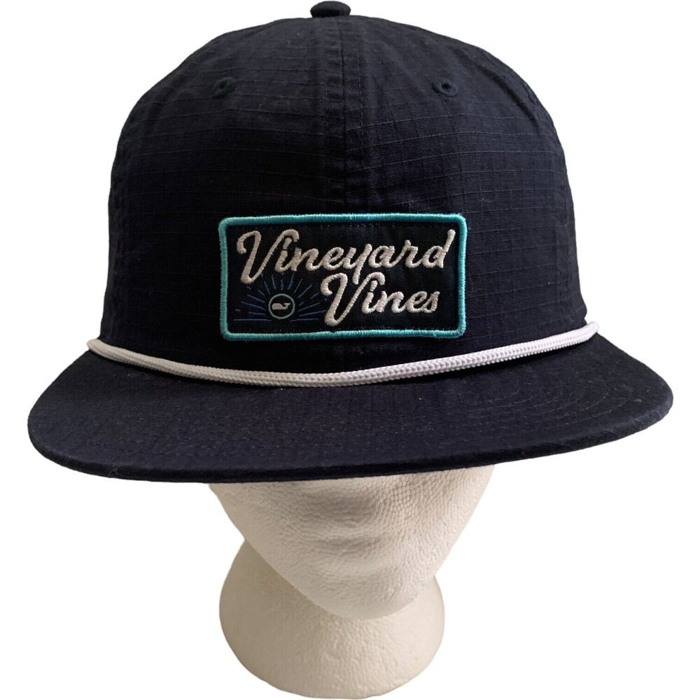 Vineyard Vines Script Patch Logo Ripstop Snapback… - image 1